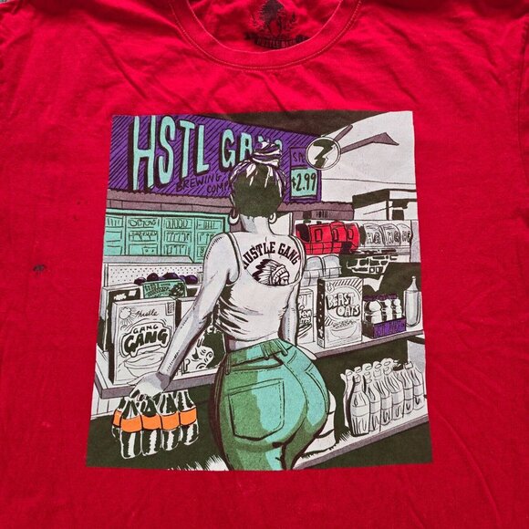 Hustle Gang Tshirt Mens 3XL/2XL Red Short Sleeve Hip Hop Urban Streetwear‎ - Picture 2 of 9